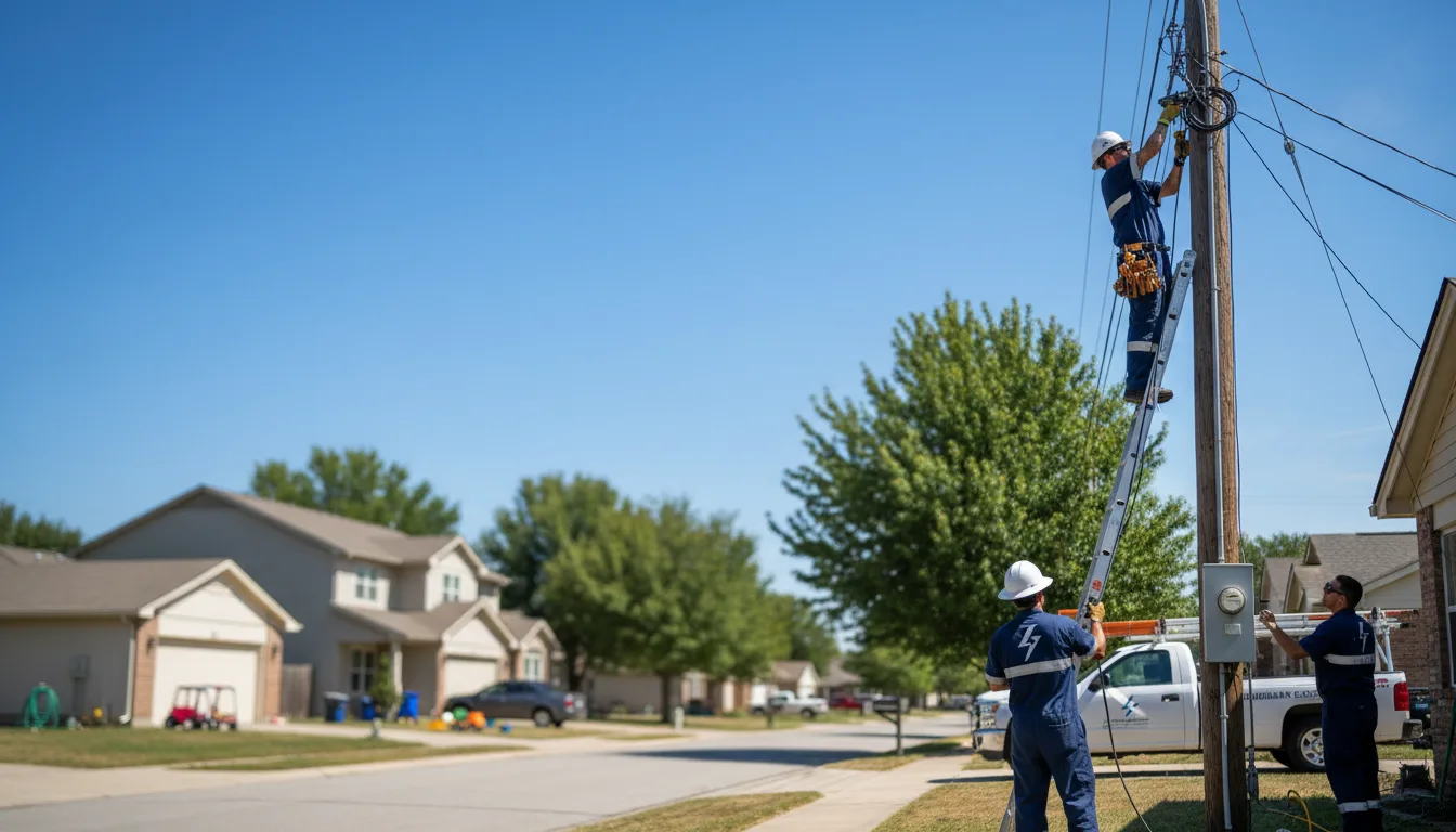 Residential electrician providing installation services in Bogue, KS